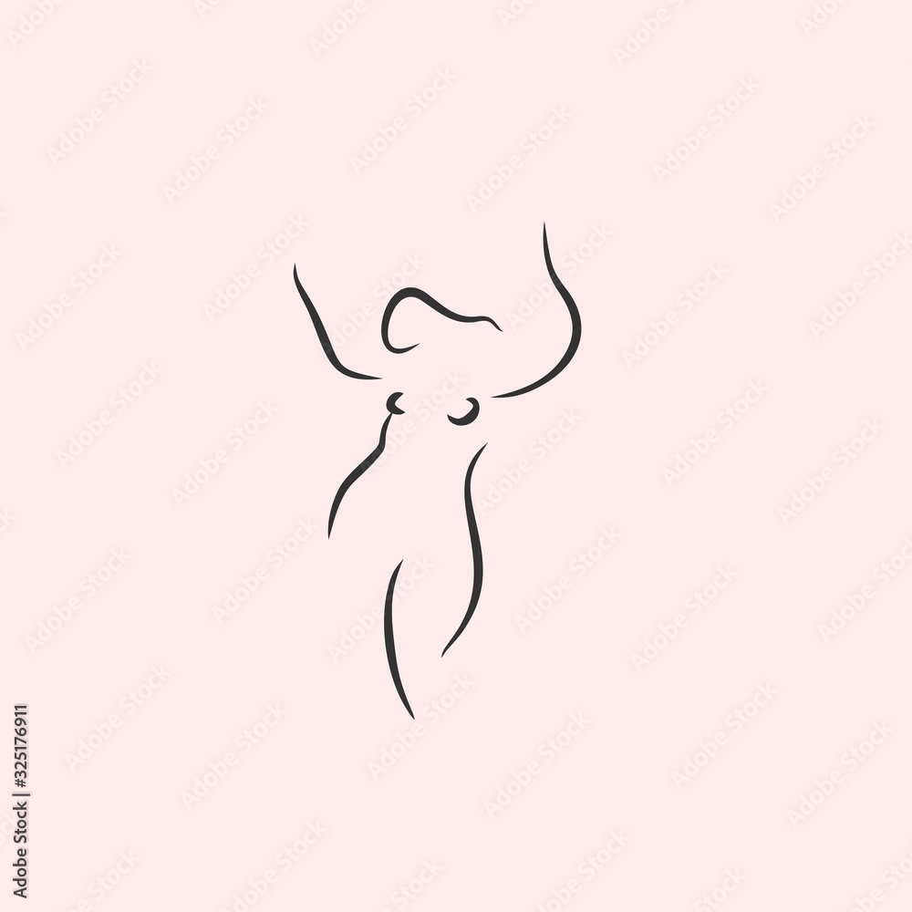 silhouette of a girl vector design logo silhouette of a girl vector design logo