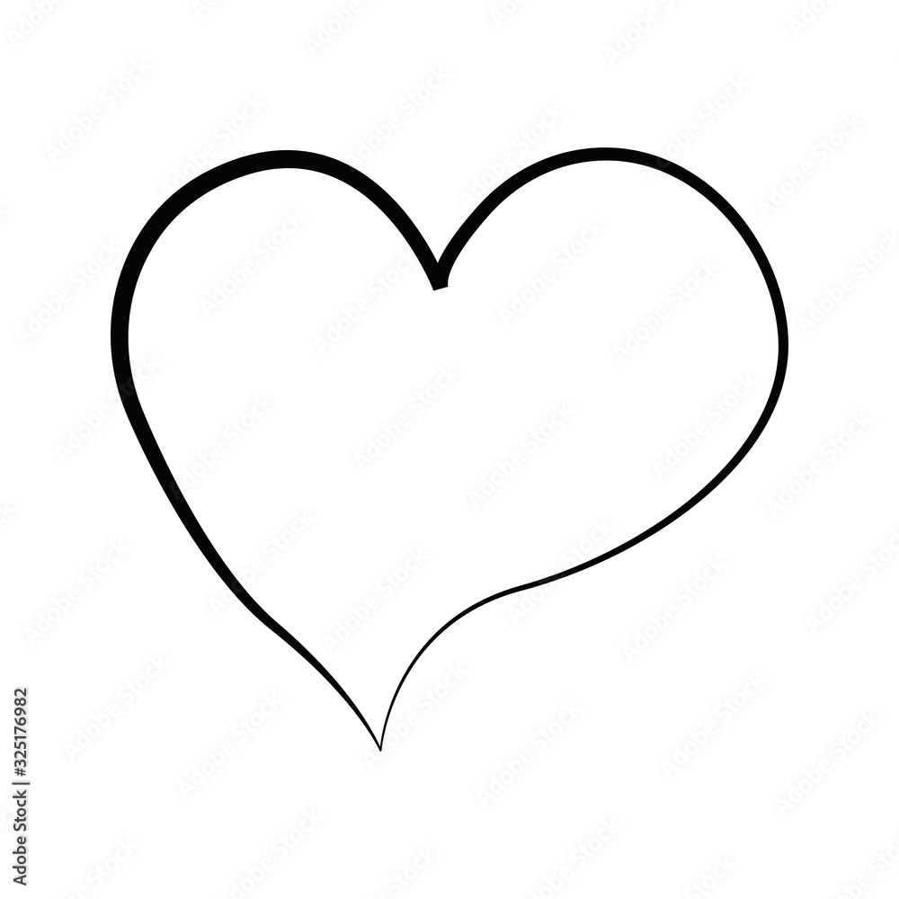 outline hand drawn heart icon.Vector heart collection. Illustration for your graphic design. outline hand drawn heart icon.Vector heart collection. Illustration for your graphic design.