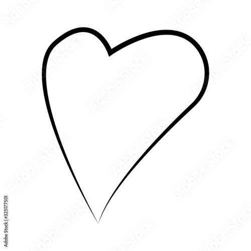 outline hand drawn heart icon.Vector heart collection. Illustration for your graphic design.