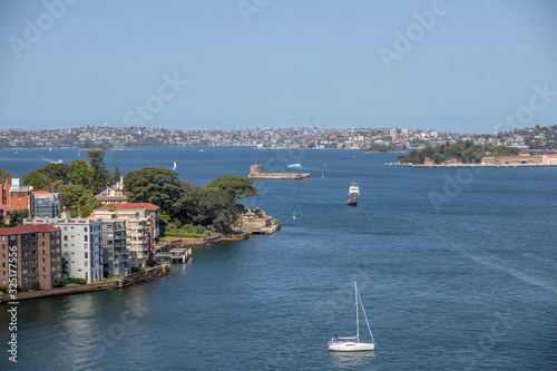 Canvas Print view of port of sydney