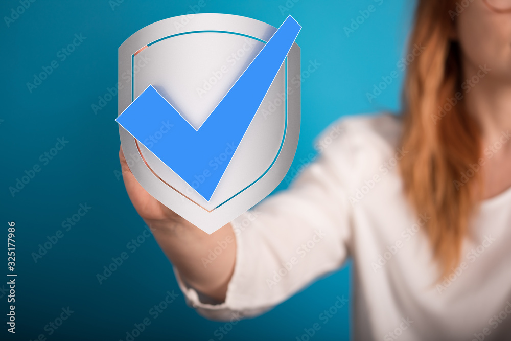 shield protection concept holding in hand 3d shield protection concept holding in hand 3d