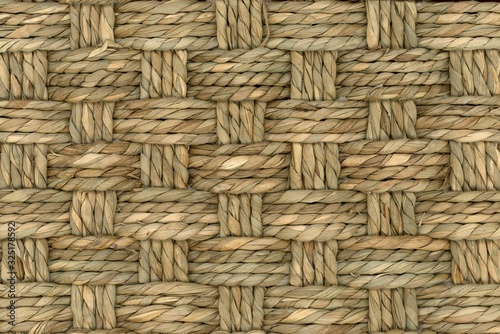 Принти на полотні natural woven seagrass basket fibers close up texture with brightlight