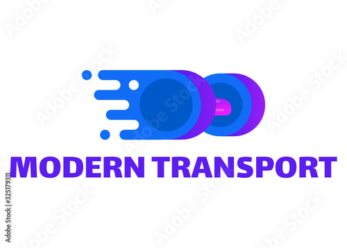 Two-wheeled transport modern logo with sample text
