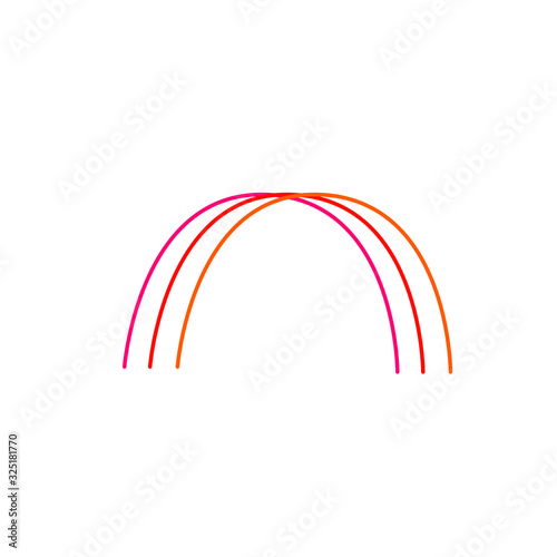 BRIDGE COLORFUL DESIGN ON WHITE