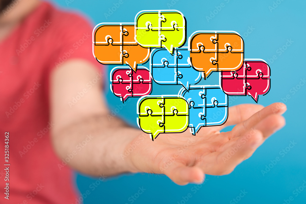 Empty speech bubble hands feedback communication.. Empty speech bubble hands feedback communication..