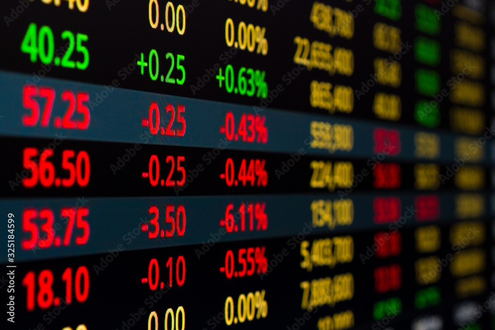 Stock exchange market display screen board Stock exchange market display screen board