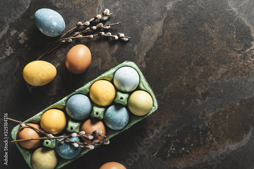 Photography Easter background with space for a text