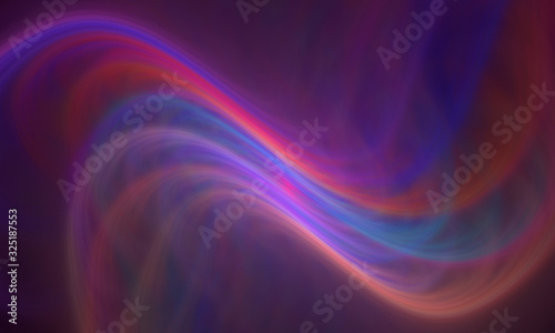 Abstract Colored Illustration - Soft Iridescent Colorful Cloud of Brilliant Energy, Glowing Plasma. Smoke, Energy Discharge, Digital Flames, Artistic Design. Minimal Soft Background Image