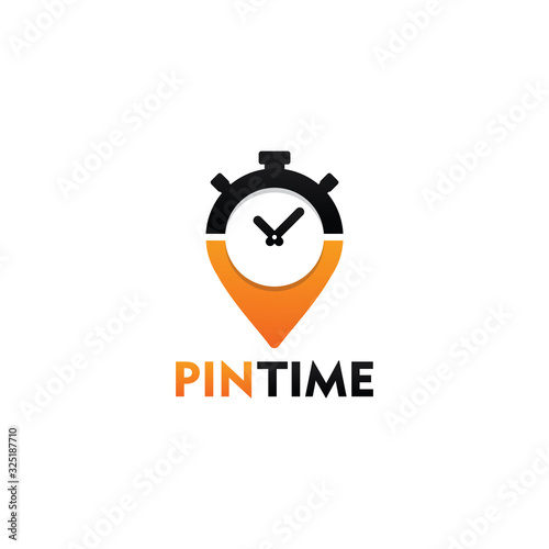 Pin Time Logo Template Design
