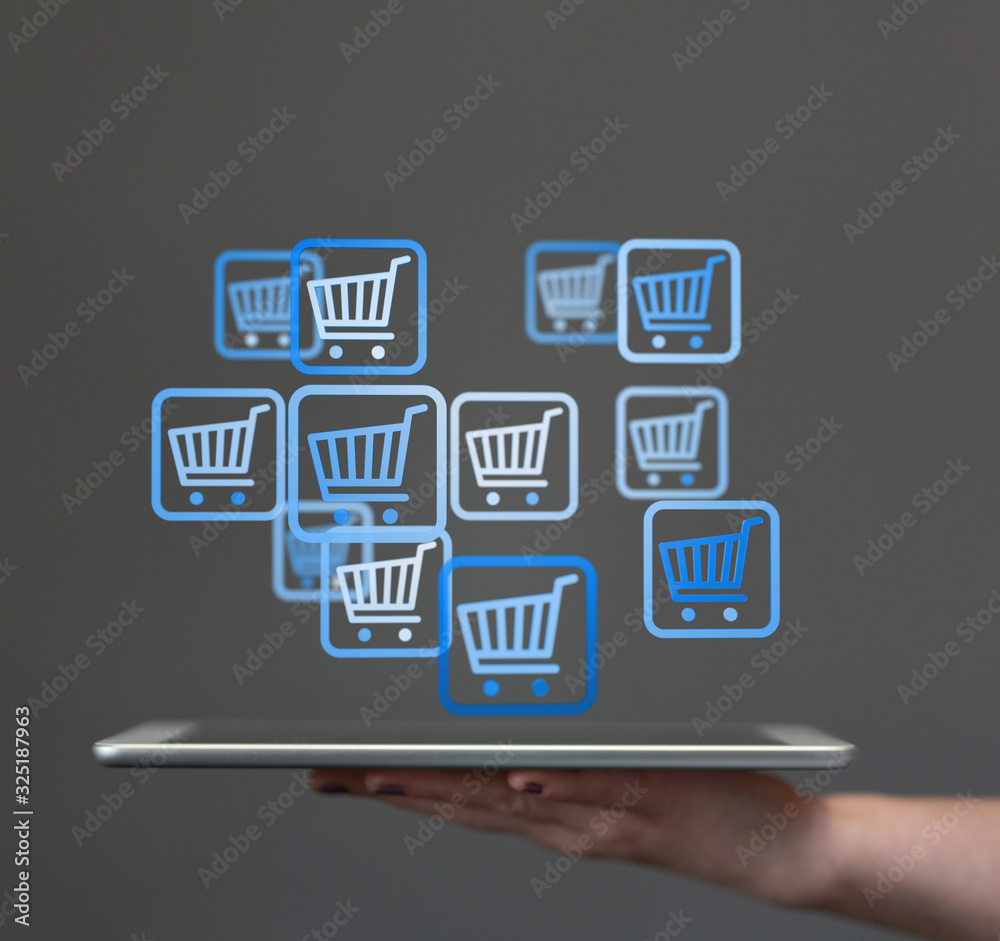 Shopping cart as part of the network in hand . The concept of Innovation in e-Commerce. Shopping cart as part of the network in hand . The concept of Innovation in e-Commerce.