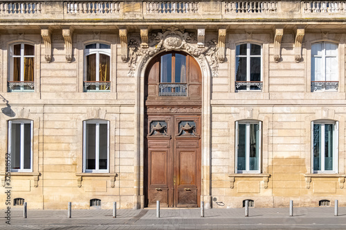 Bordeaux, beautiful french city, typical building in the center
