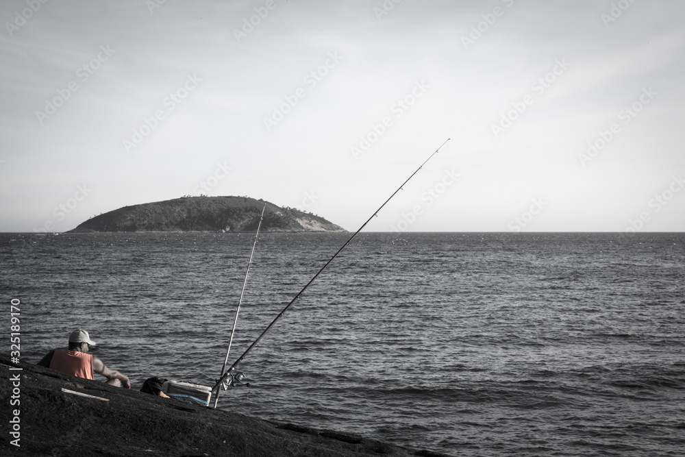 Fisherman on the beach