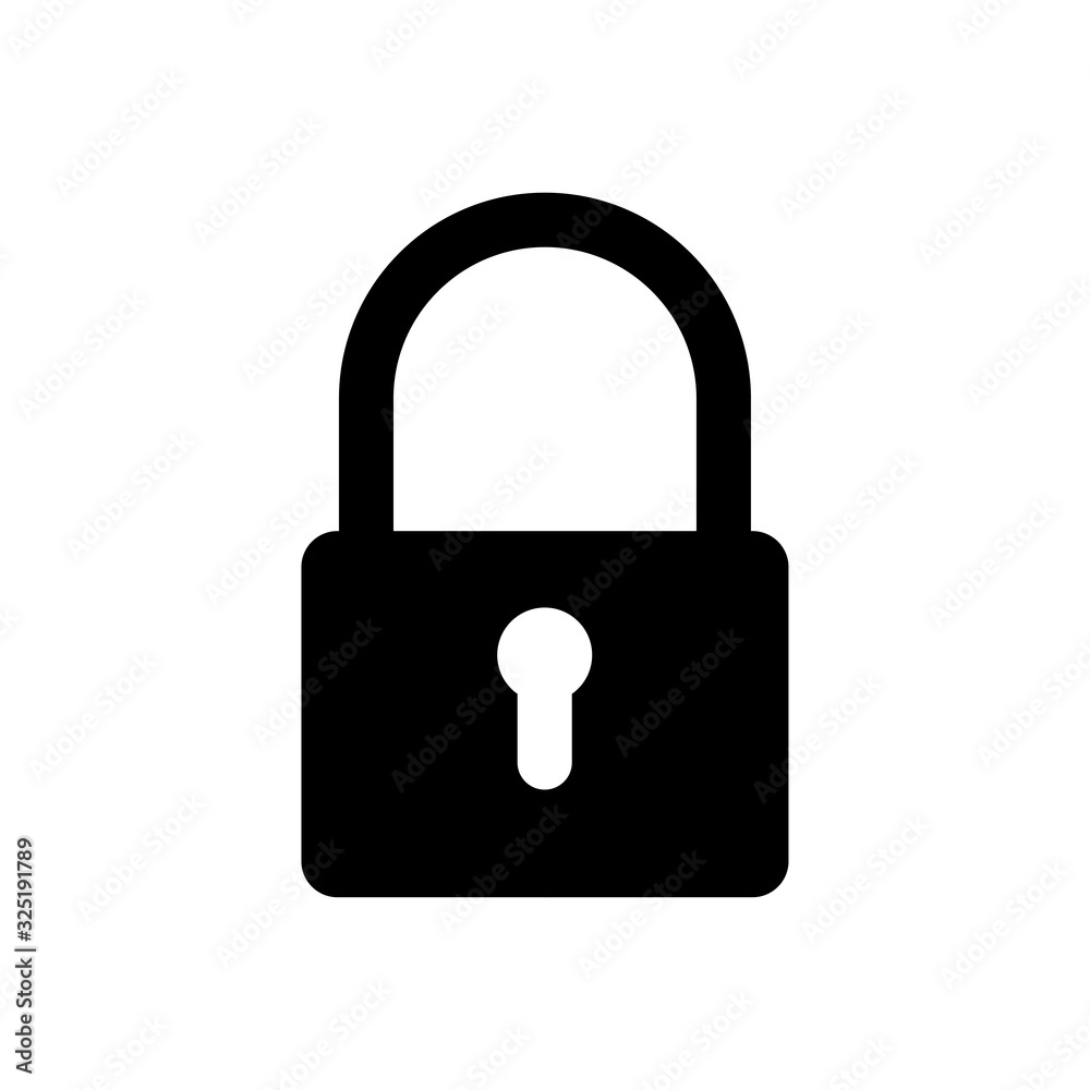 lock icon isolated white background stock vector lock icon isolated white background stock vector