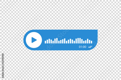 isolated voice message vector illustration white background