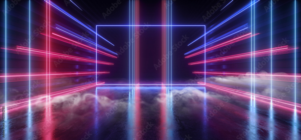 Smoke Fog Neon Rectangle Cyber Red Purple Blue Glowing Dark Tunnel Underground Sci Fi Futuristic Tunnel Corridor Spaceship Modern Led Lights Concrete Floor Night 3D Rendering Smoke Fog Neon Rectangle Cyber Red Purple Blue Glowing Dark Tunnel Underground Sci Fi Futuristic Tunnel Corridor Spaceship Modern Led Lights Concrete Floor Night 3D Rendering