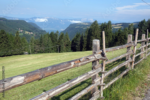 Fototapeta Naklejka Na Ścianę i Meble -  Zaun bei Deutschnofen in Südtirol