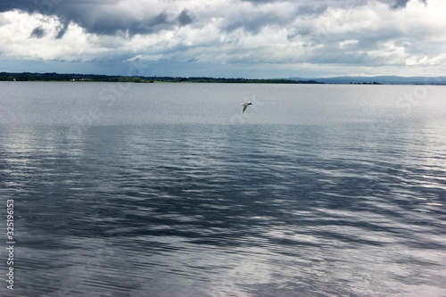 Lough Neagh  Ballyronan  Northern Ireland - clouds and water.