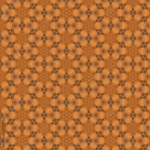 Brown and copper abstract background. template with geometric design. symmetric six-pointed stars ornament for tile, textile, advert, invitation card, scrapbook, banner, postcard