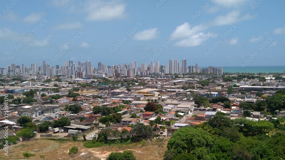 Skyline of Recife costal buildings