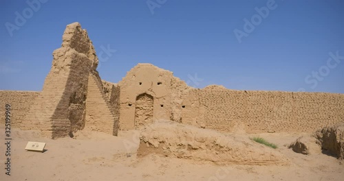 Landscape view of Gaochang Ruins in Turpan Xinjiang Province China.