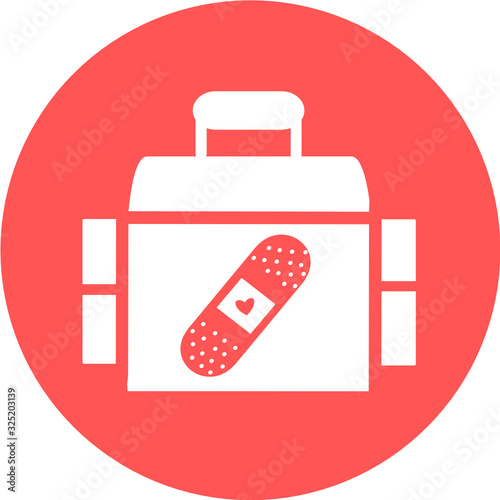 First aid kit medicine cartoon style. Doctor's first-aid kit  Medicine chest vector illustration. Study Medicine Doctor's Kit With Bag. Pharmacy. Medical Kit icon vector. Medical Bag logo