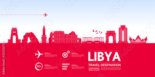 Libya travel destination grand vector illustration. 
