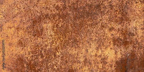 Panoramic oxidized metal surface making an abstract texture, high resolution....