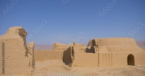 Landscape view of Gaochang Ruins in Turpan Xinjiang Province China.
