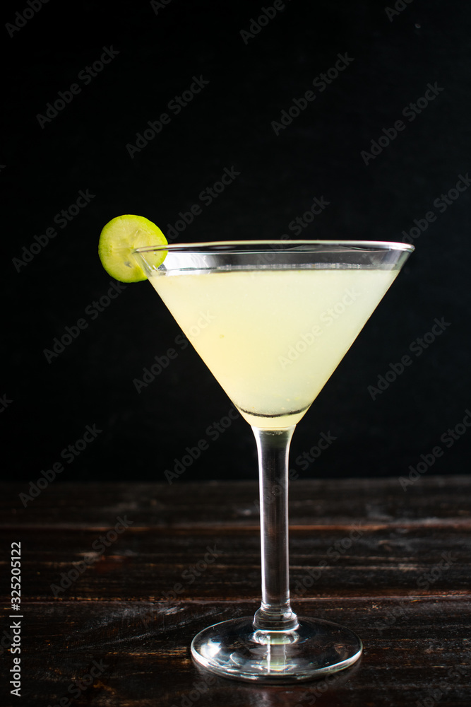 Cucumbertini: A vodka cocktail made with cucumber, mint, and lime juice served in a martini glass