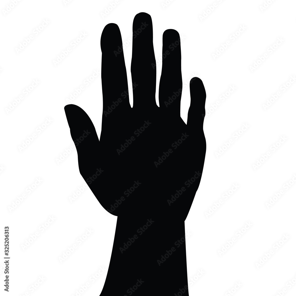 a hand silhouette vector a hand silhouette vector