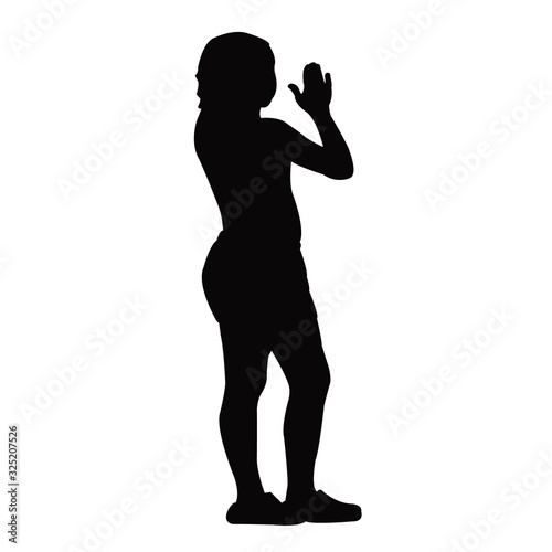 a girl body silhouette vector