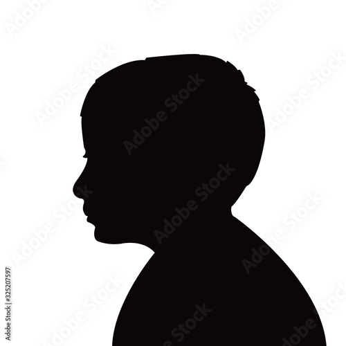 a boy head silhouette vector © turkishblue
