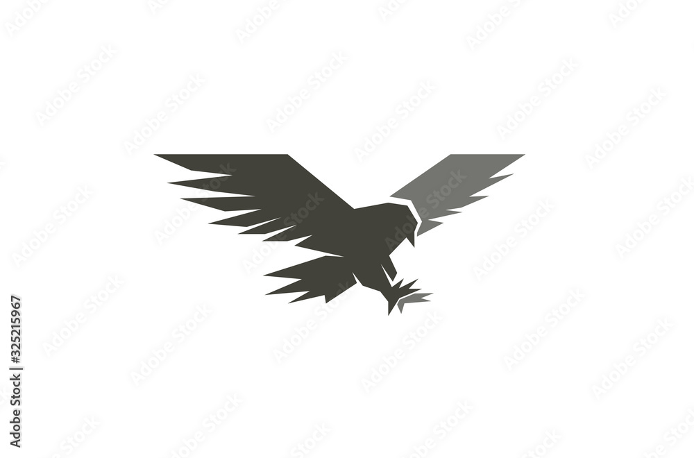 Creative Black Geometric Eagle Logo Creative Black Geometric Eagle Logo