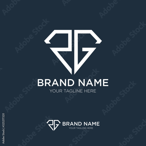 RG Initial Elegant Jewelry Logo design emblem vector Template