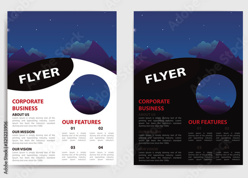 flyer, corporate business cover poster brochure in a4 size