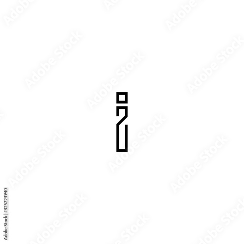 Initial text letter i logo design vector. Illustrtion of I Letter logotype template element