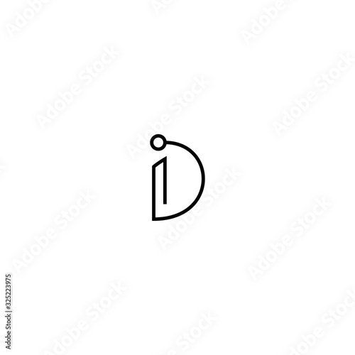 Initial text letter i logo design vector. Illustrtion of I Letter logotype template element