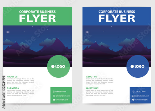 flyer, corporate business cover poster brochure in a4 size