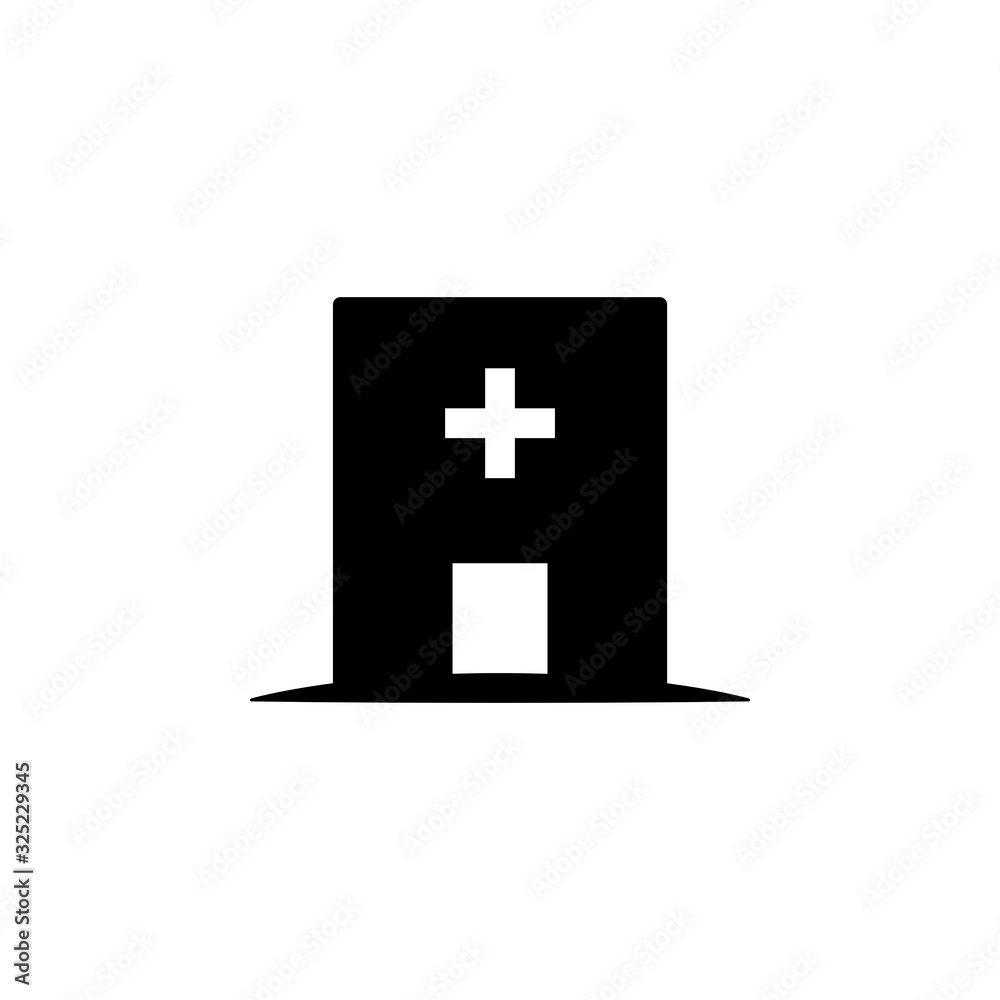 Fototapeta premium Vector illustration, hospital icon design