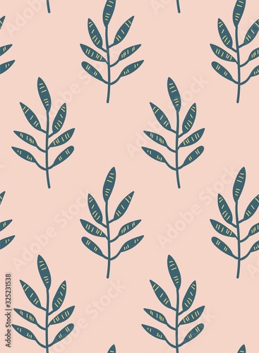 nectarine fun mod leaves seamless vector pattern