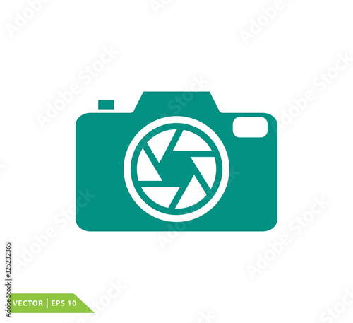 Camera icon vector logo design template