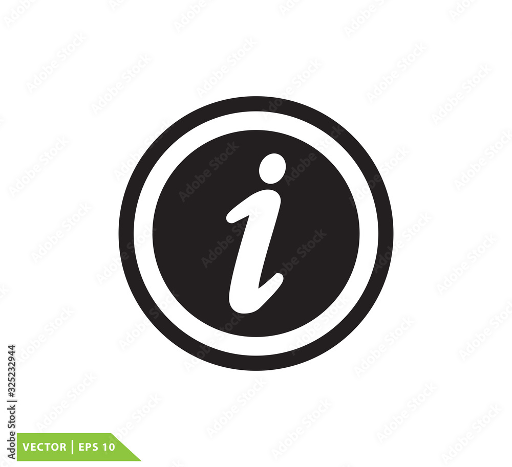 Information sign icon vector logo design template Information sign icon vector logo design template