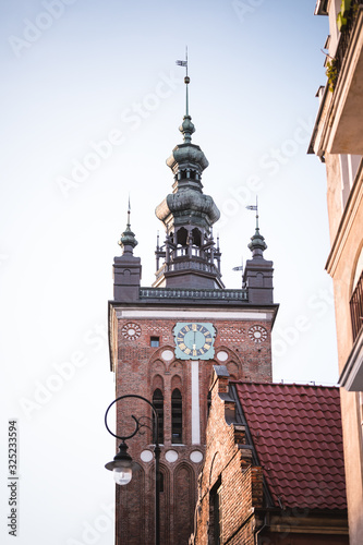 Travel photography of the urban landscape of the Gdansk, Poland. 