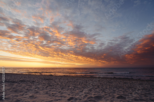 Travel photography of the Baltic sea coastline, near Jastrzebia Gora, Poland.