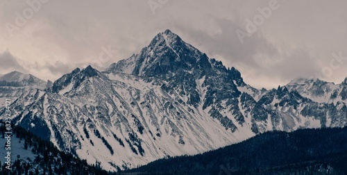 Canvas Print Rocky Mountains in winter