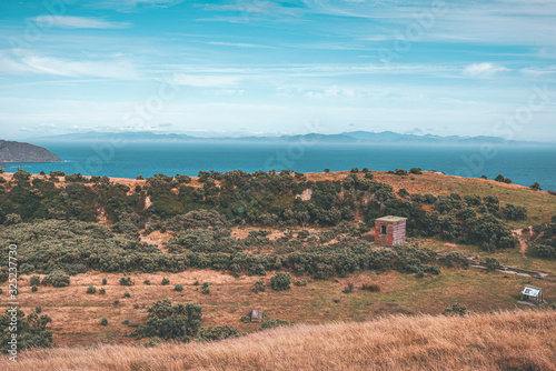 Landscape of Makara Beach in summer, Wellington, New Zealand   photo