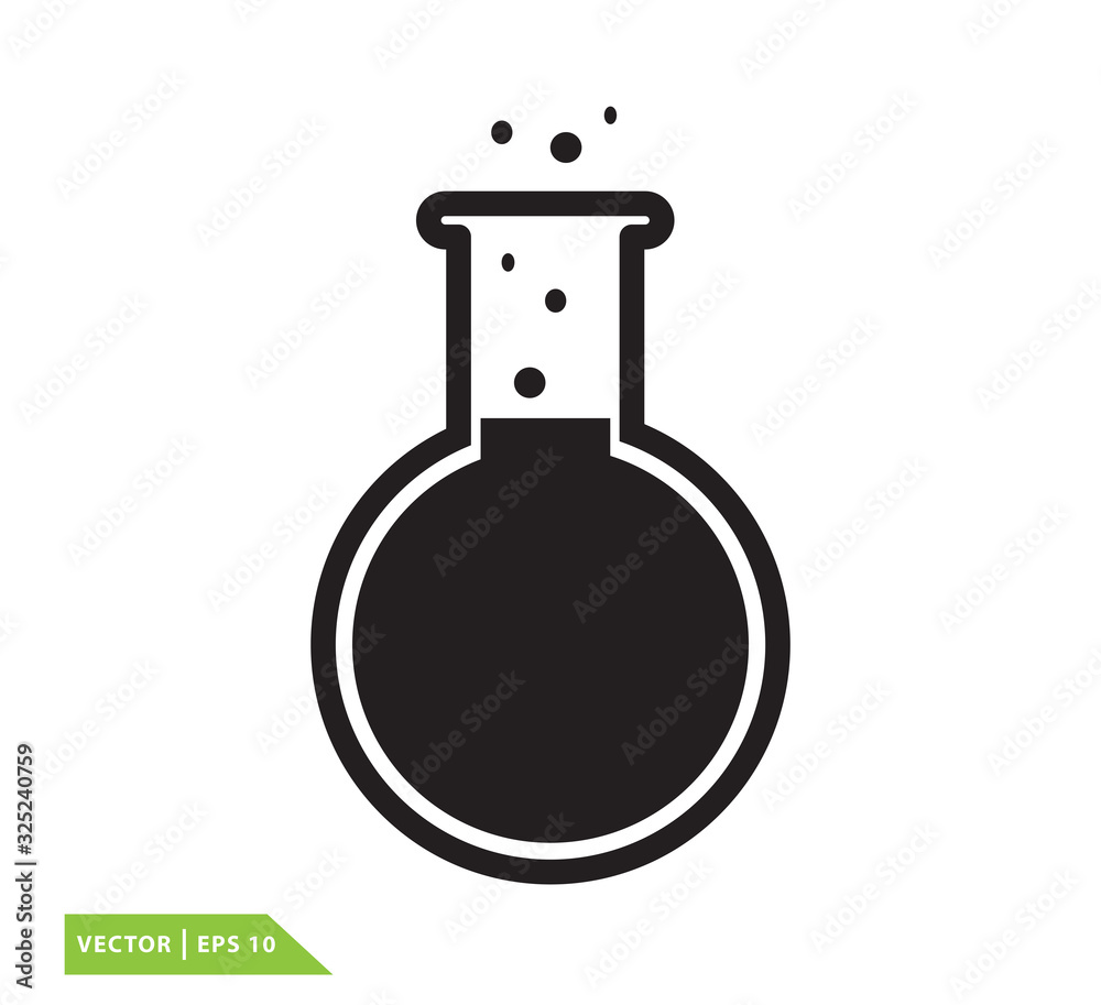 Tube glass icon vector logo design template Tube glass icon vector logo design template