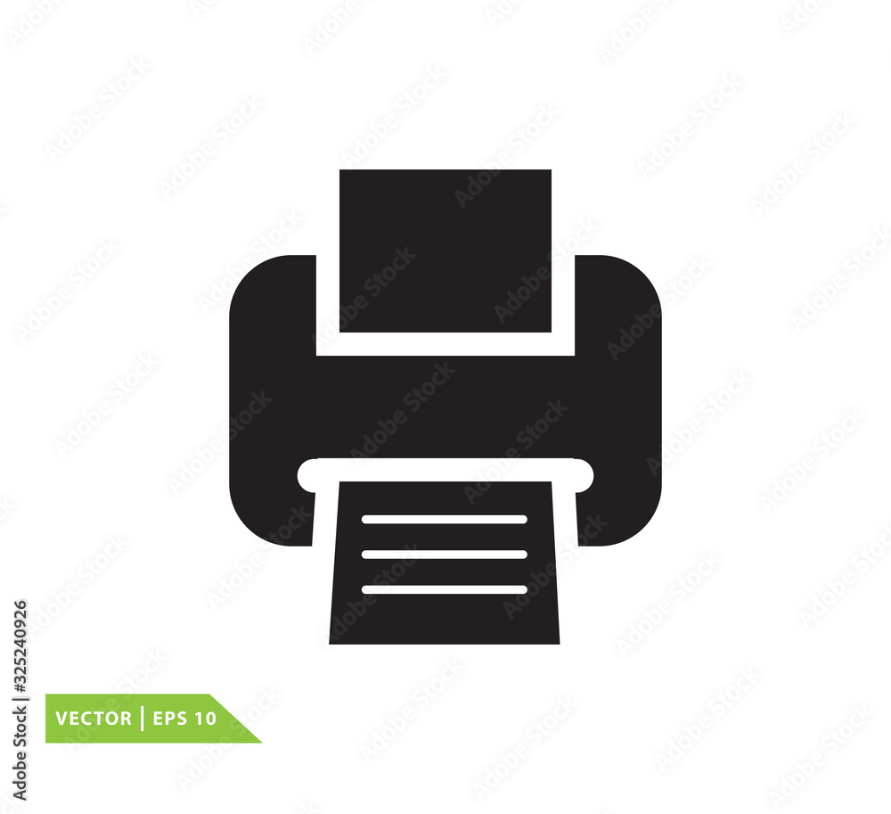 Printer icon vector logo design template Printer icon vector logo design template