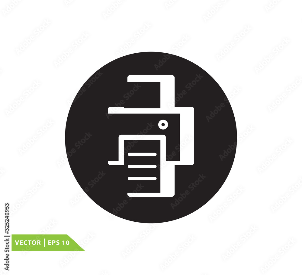 Printer icon vector logo design template Printer icon vector logo design template