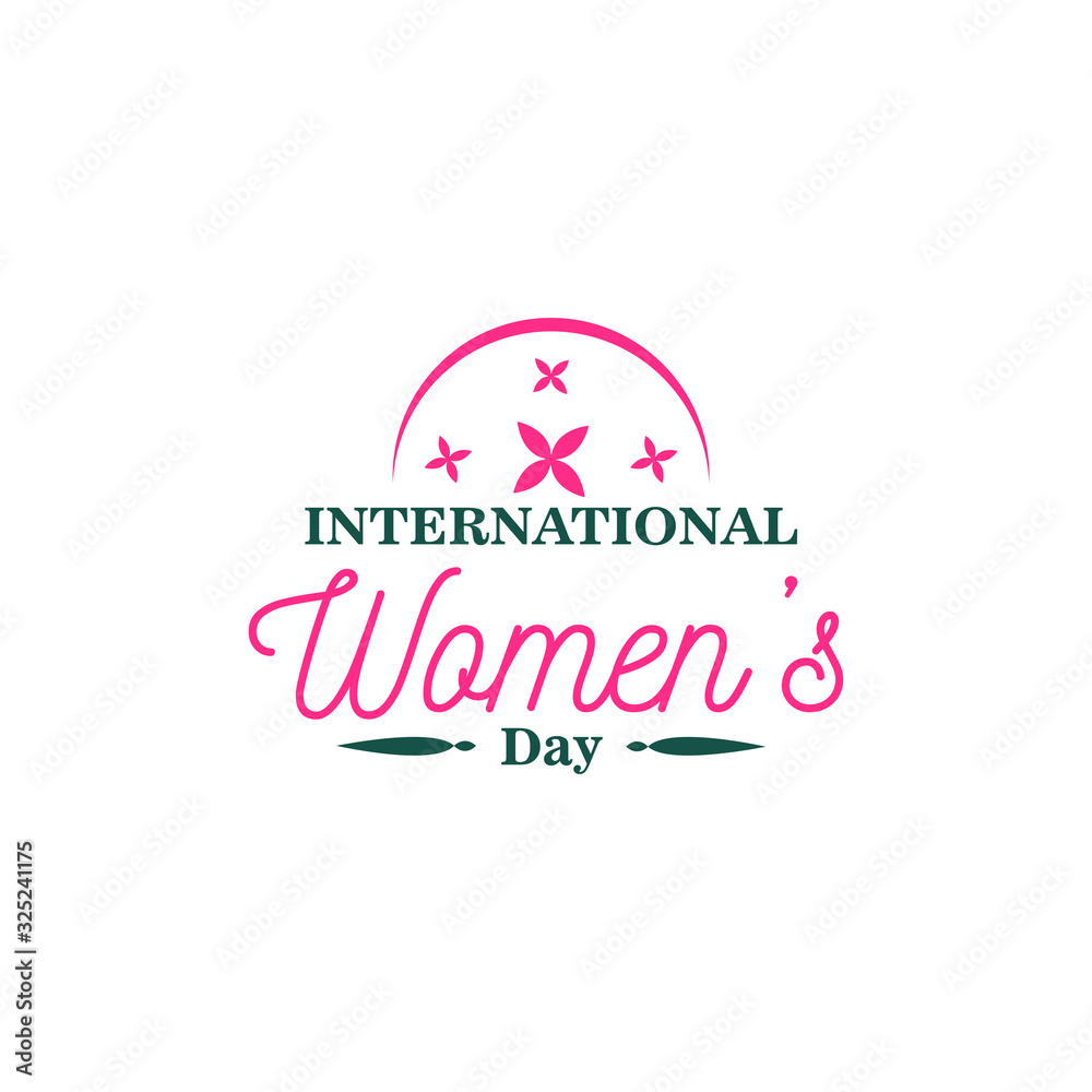Womens day typography. Labels, logo, text design. Usable for banners, greeting cards, posters.